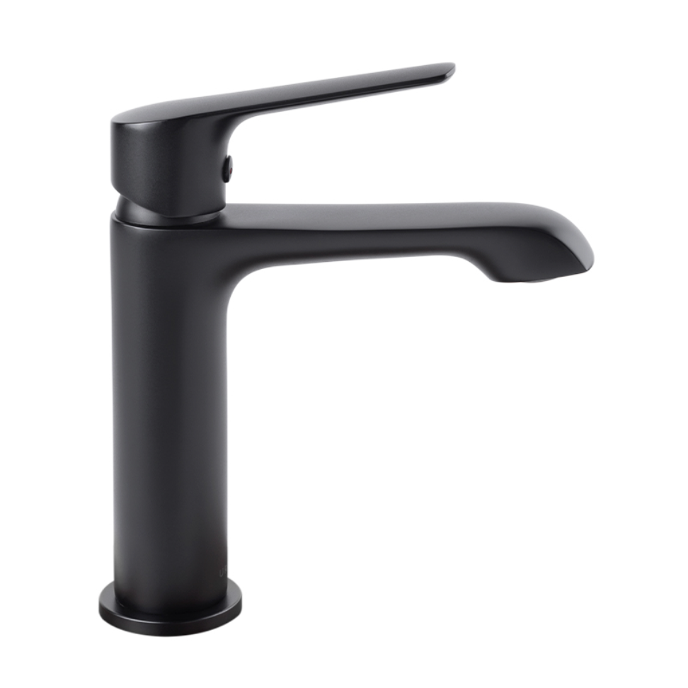 Monomando Corto para Lavabo LIA Negro Urrea 100CL.2