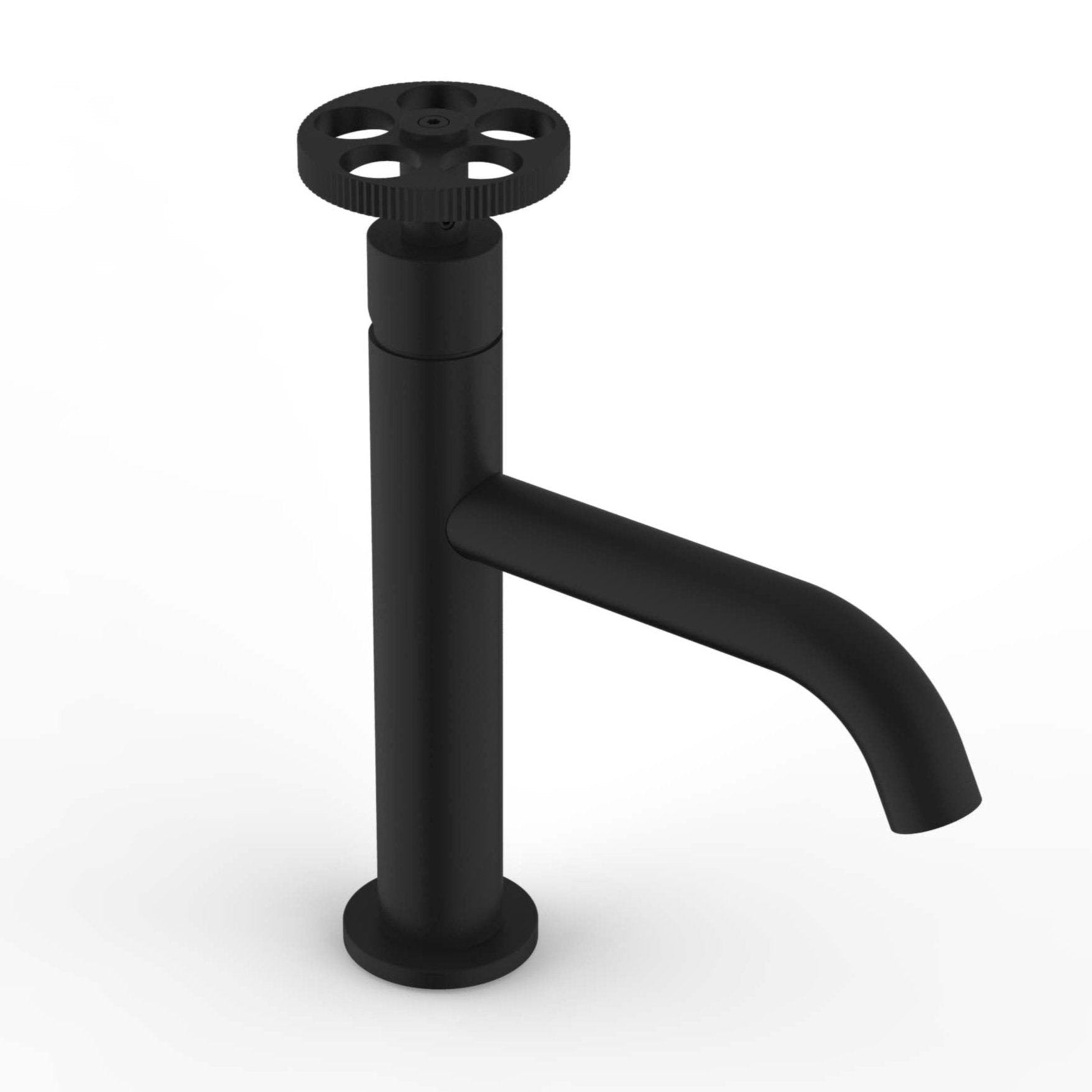 Monomando Corto a Cubierta para Lavabo Seya Negro Mate AF New York 10600-11