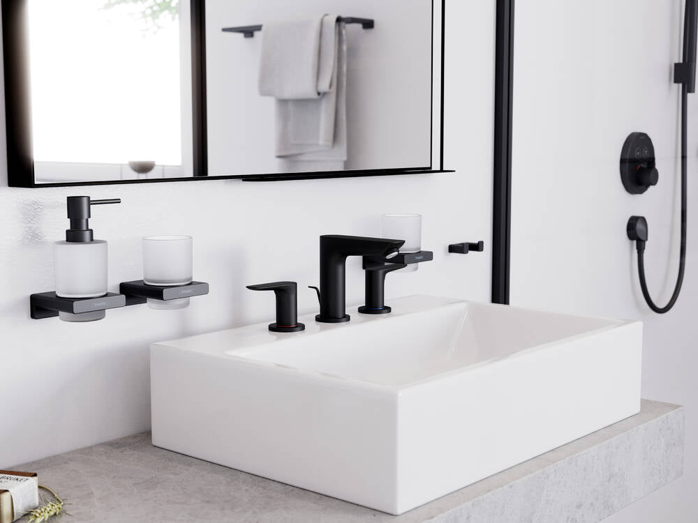 Mezcladora de lavabo Talis E 3 agujeros con vaciador automático Negro Mate Hansgrohe 71733670 ¡DISPONIBLE PARA ENTREGA INMEDIATA!