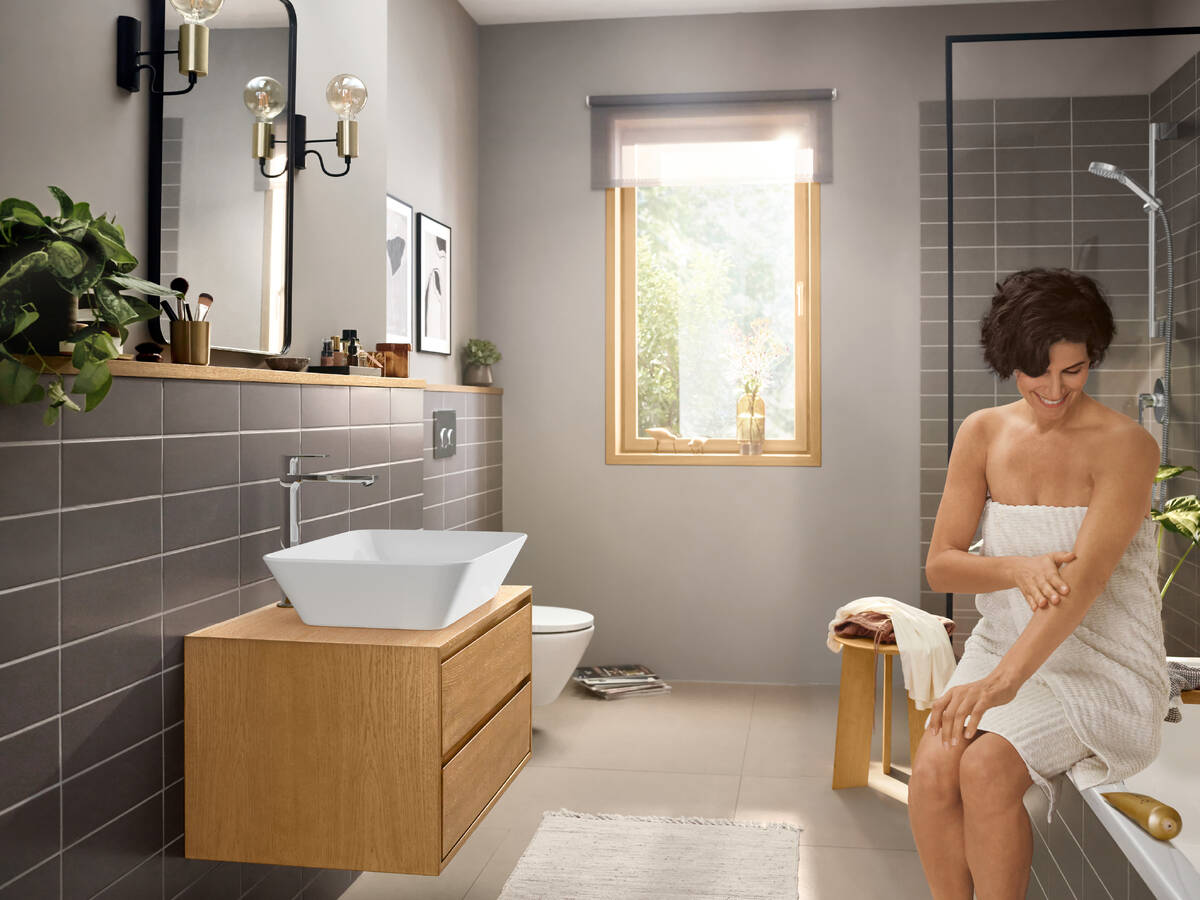 Rebris E Monomando de lavabo 240 CoolStart con vaciador automático Hansgrohe 72581000 Essentials