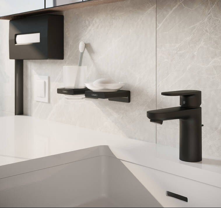 Vernis Blend 100 Monomando de lavabo con vaciador automático Negro Mate Hansgrohe 71551670 ¡DISPONIBLE PARA ENTREGA INMEDIATA!