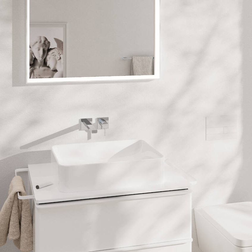 Tecturis E Mezclador monomando de lavabo empotrado con caño 22.5 cm Cromo Hansgrohe 73051000 Essentials