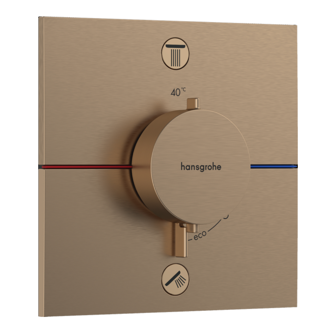 ShowerSelect Comfort E Termostato empotrado para 2 funciones - 5 acabados especiales