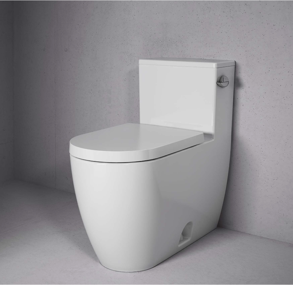 WC One Piece Me by Starck Duravit de Porcelana Dual Flush Rimless Asiento Soft Close y Sifón completamente Vitrificado Duravit MBS 2173010817