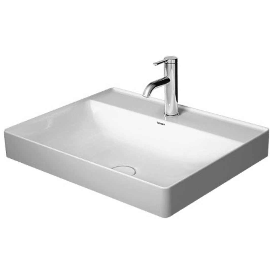 Lavabo DuraSquare Semi Empotrado sin Rebosadero 60x47x14.5 cm Duravit 2354600041