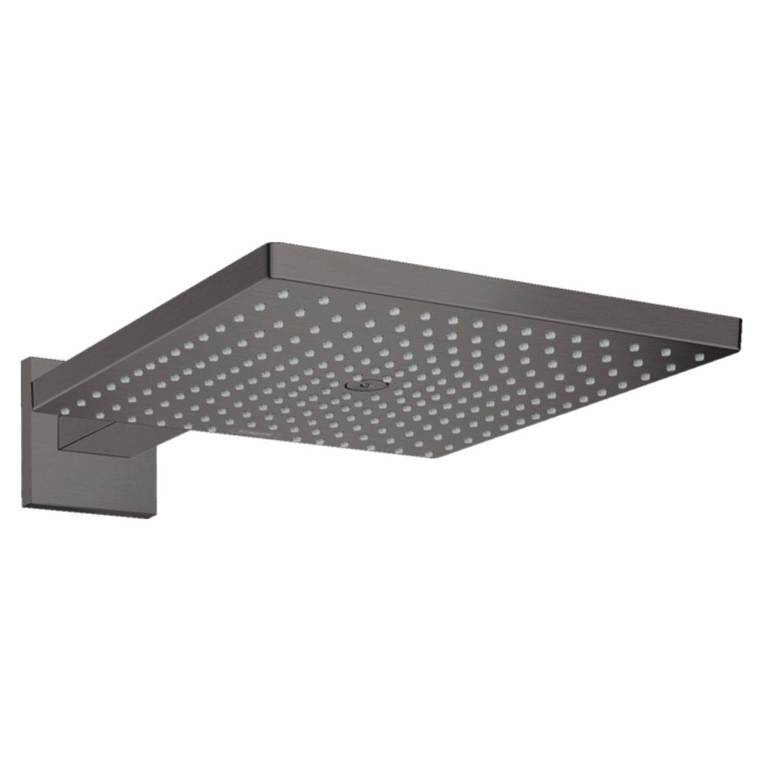 Raindance E Ducha Fija 300 1jet con Brazo 30x30 cm Cromo Negro Cepillado Hansgrohe 26238340 Essentials