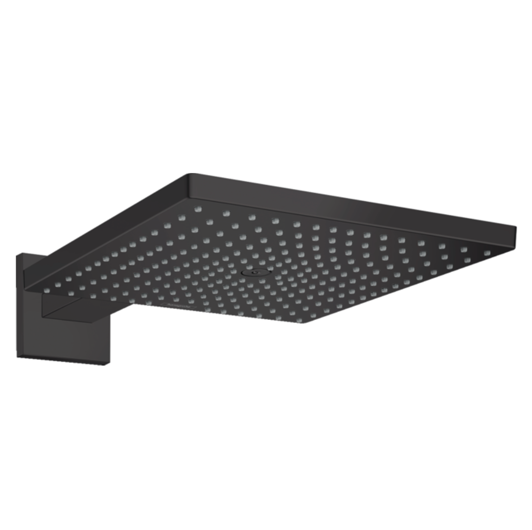 Raindance E Ducha Fija 300 1jet con Brazo 30x30 cm Negro Mate Hansgrohe 26238670 Essentials