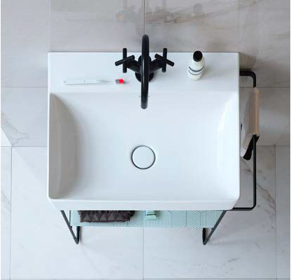 Lavabo DuraSquare Sobre Cubierta sin Rebosadero 60x47x10.5 cm Duravit 2353600071