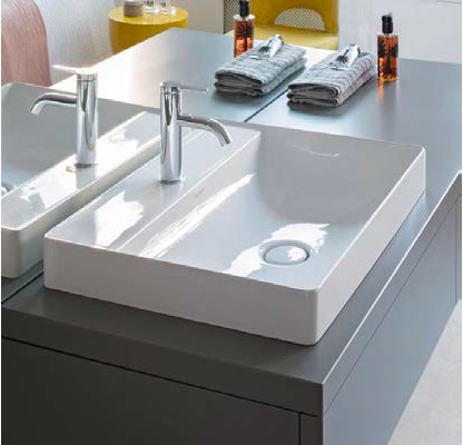 Lavabo DuraSquare Semi Empotrado sin Rebosadero 60x47x14.5 cm Duravit 2354600041