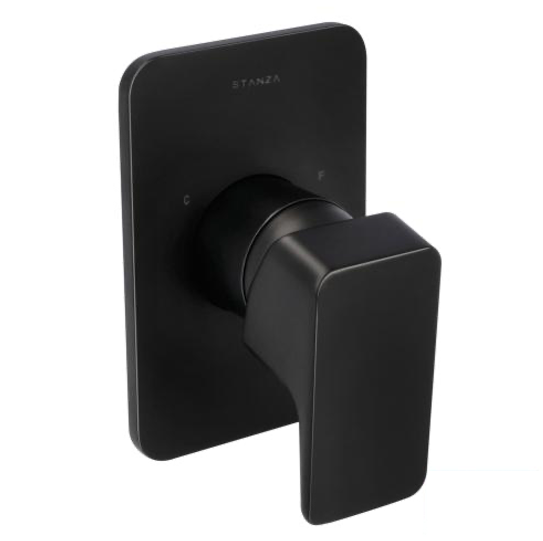 Monomando de empotrar sencillo para Regadera FONTE® acabado Negro Mate STANZA 31.3154.37