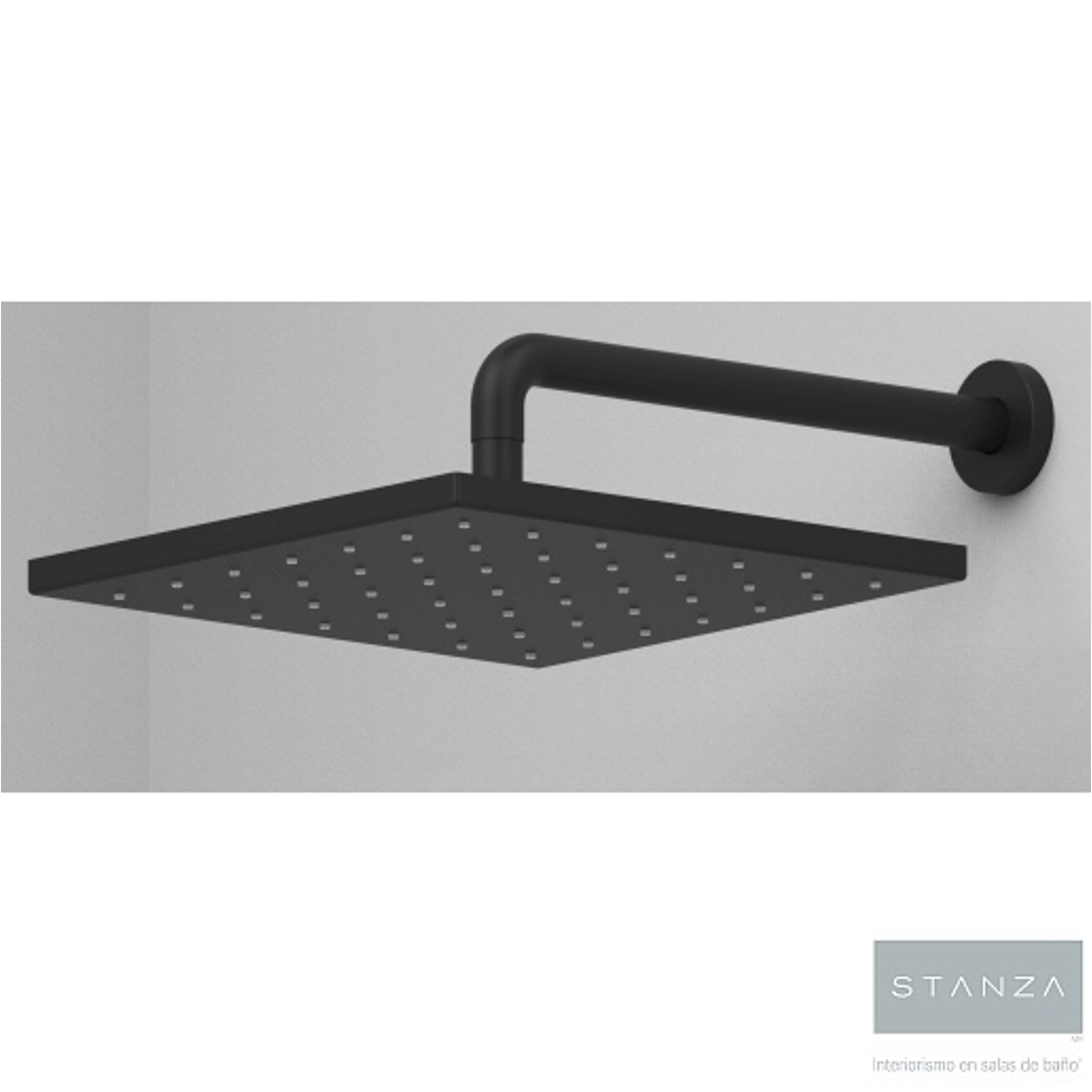 Regadera de plato 30x30 cm. KADER® Negro Mate STANZA 40.4083.37