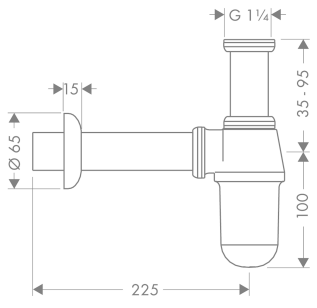 Cespol desagüe Sifón Hansgrohe 52053000