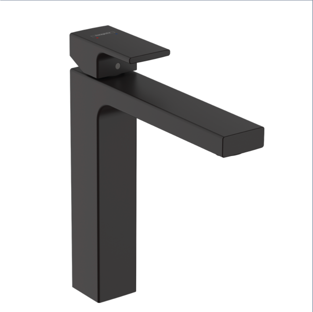 Vernis Shape Mezclador Monomando de Lavabo 190 Negro Mate sin vaciador Hansgrohe 71591670 Essentials