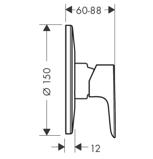 Monomando de Ducha Talis E Cromo Hansgrohe 71766000 Essentials