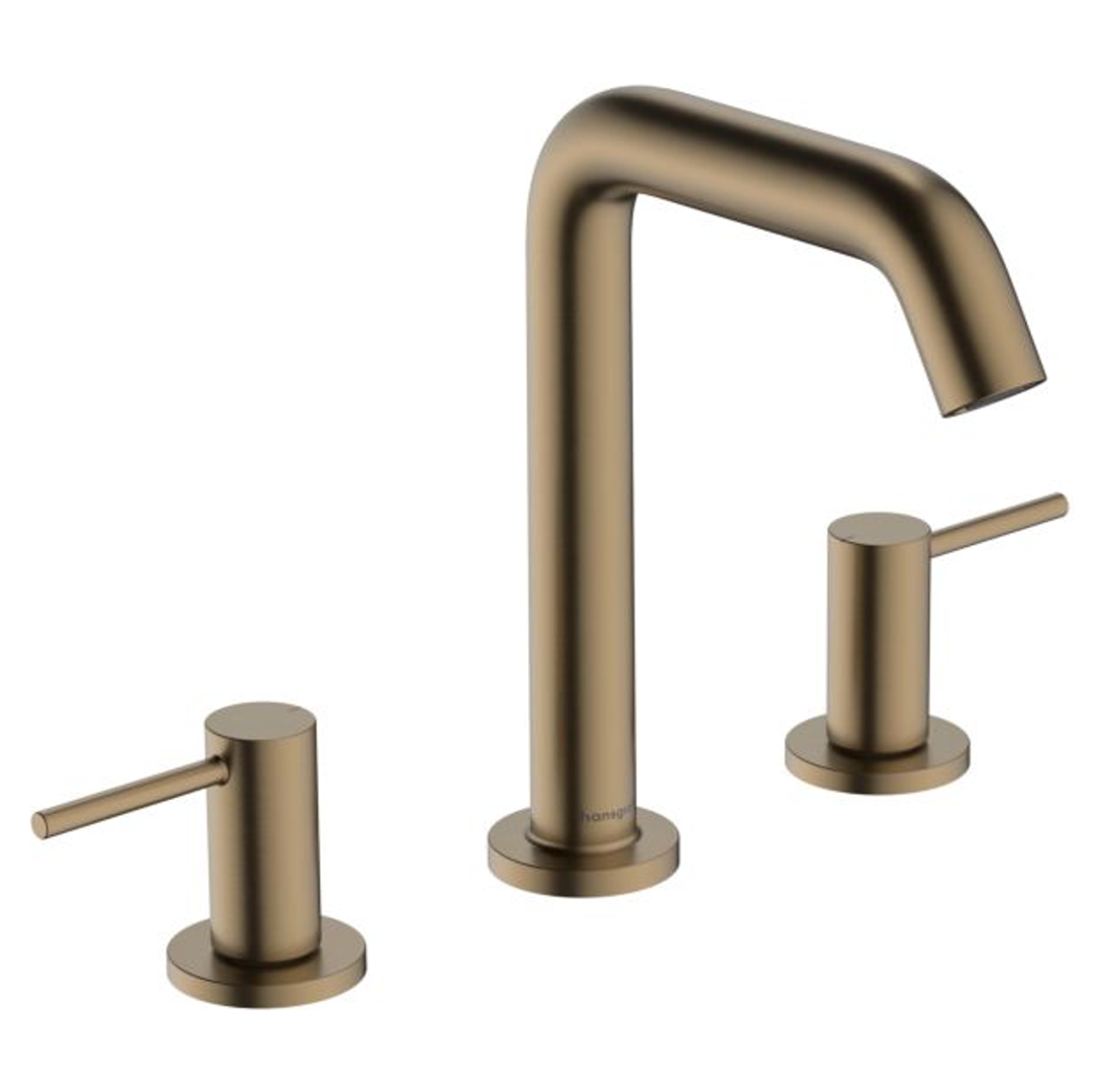 Mezcladora de lavabo Tecturis S 150 Bronce Cepillado vaciador Push Open Hansgrohe 73330140 Essentials
