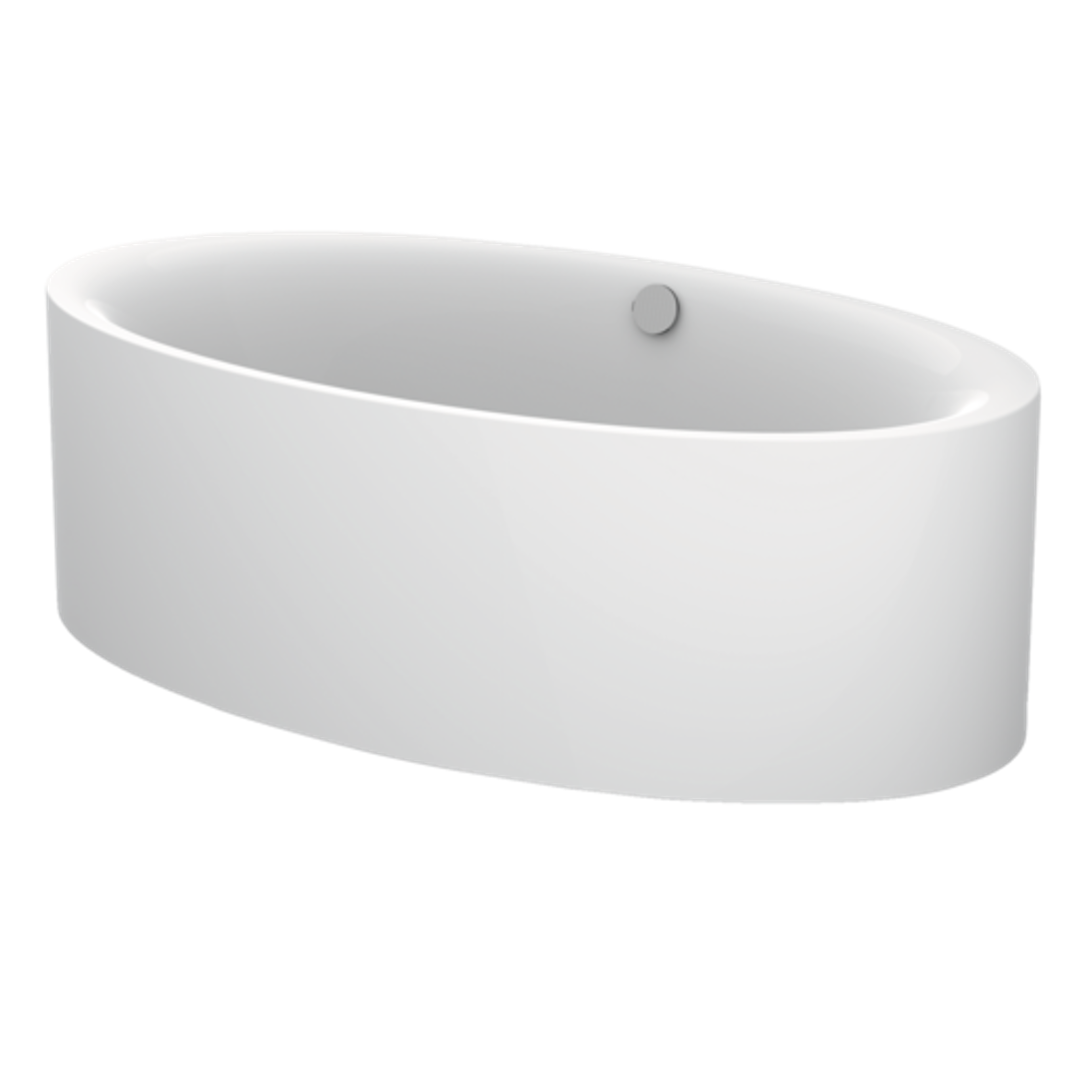 BetteEve Oval Silhouette Bañera Freestanding en Acero al Titanio color Blanco 180x100x45 cm BETTE 6043 000 CFXXS