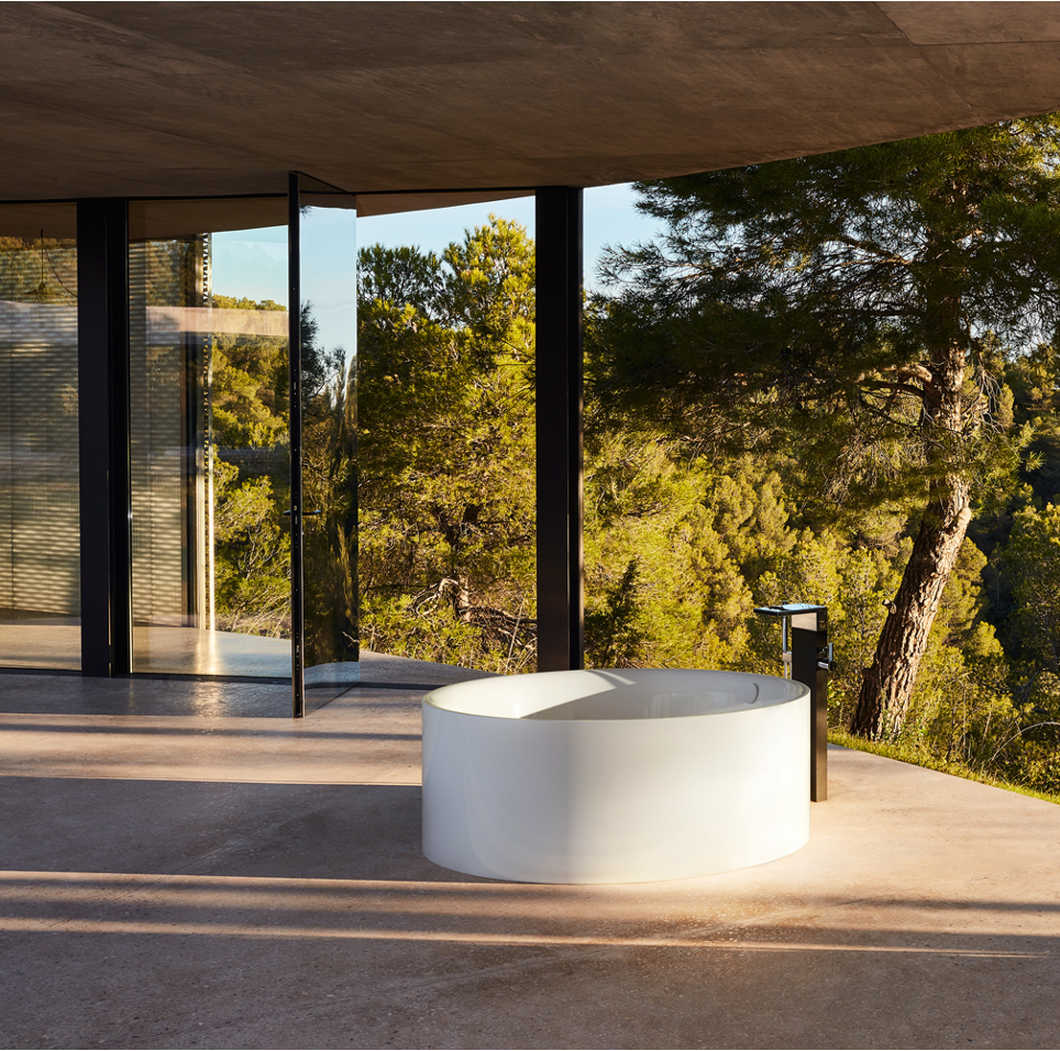 BettePond Silhouette Bañera Freestanding en Acero al Titanio color Blanco 150x150x45 cm BETTE 6045 000 CFXXS