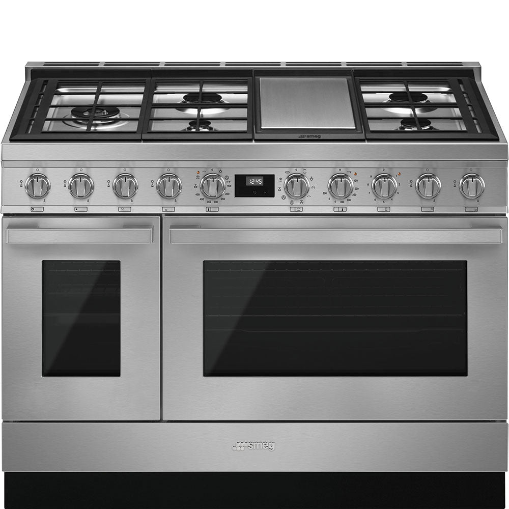 Portofino - Estufa Acero Inoxidable 48" (122 cm) con Doble Horno SMEG CPF48UGMX