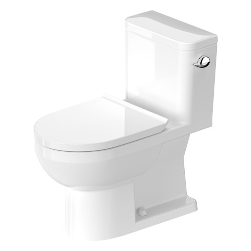 WC Durastyle Basic One Piece de Porcelana Single Flush Asiento Soft Close y sifón completamente vitrificado Duravit DS 2195010220