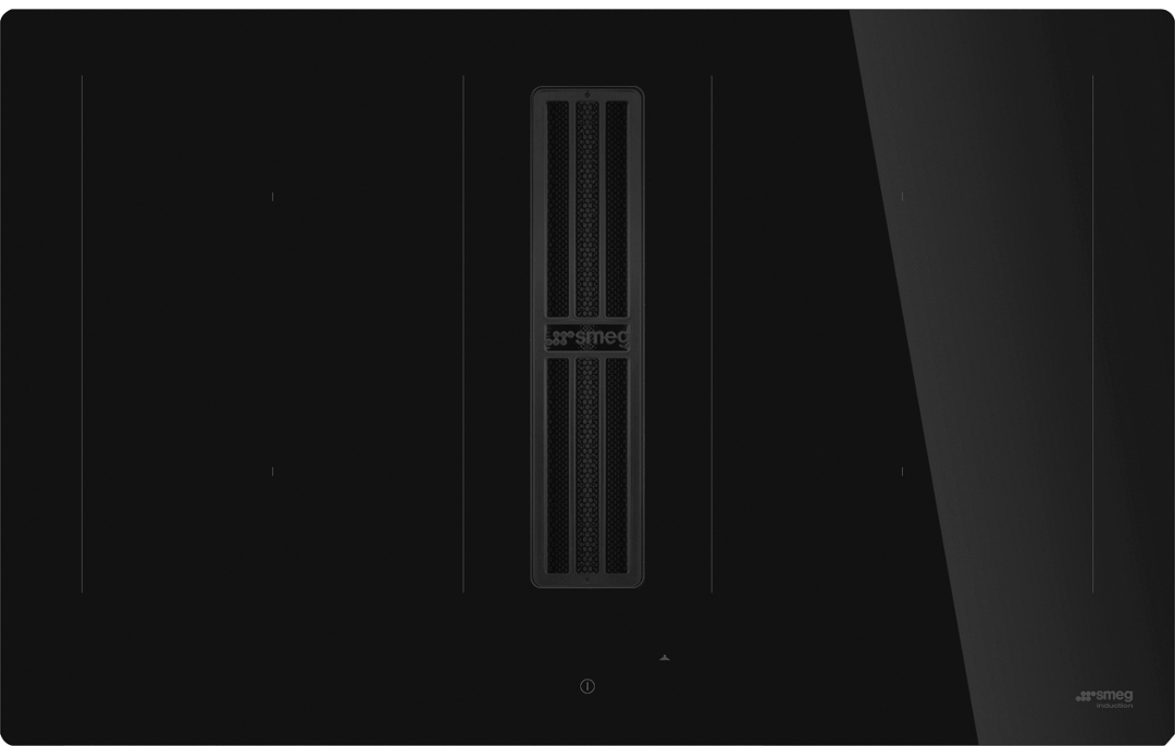 Universal - Parrilla de Inducción con Campana Integrada Cristal Cerámico Schott Ceran 4 Zonas de Cocción SMEG HOBD482D2