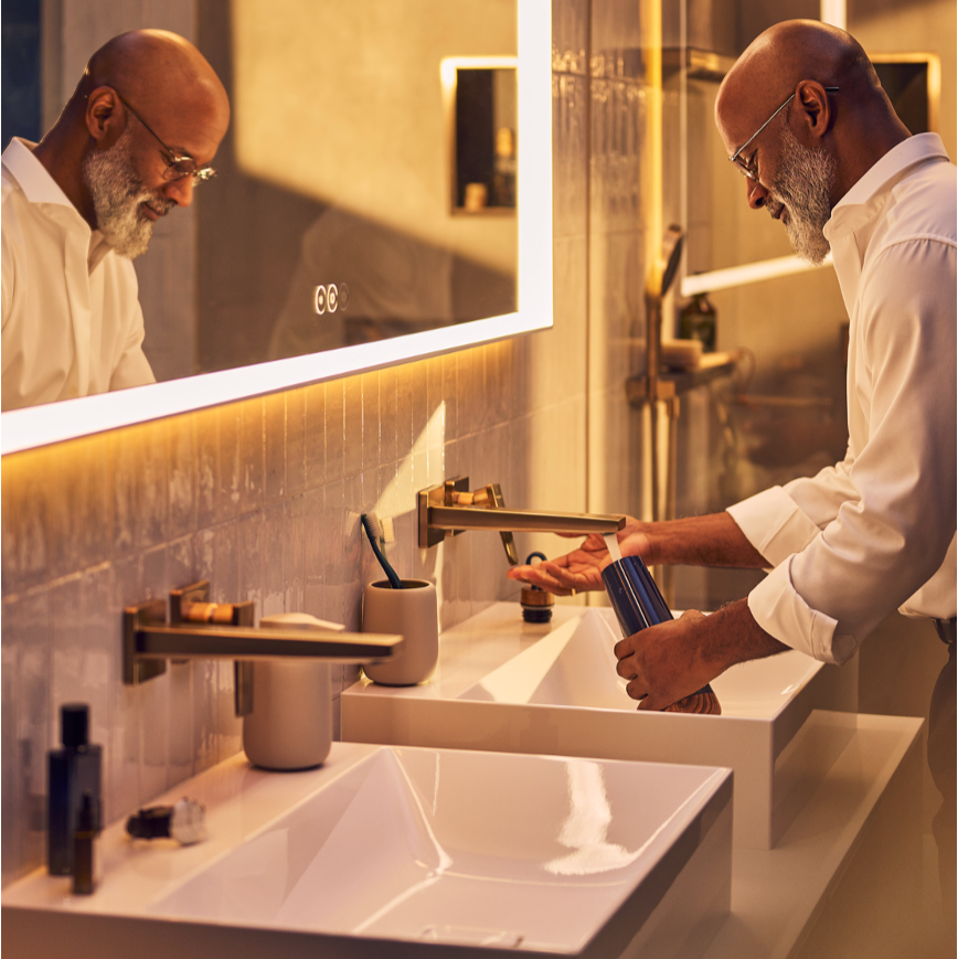 Metropol Mezclador Monomando de Lavabo Empotrado con caño 22.5 cm Bronce Cepillado Hansgrohe 32526140 Essentials