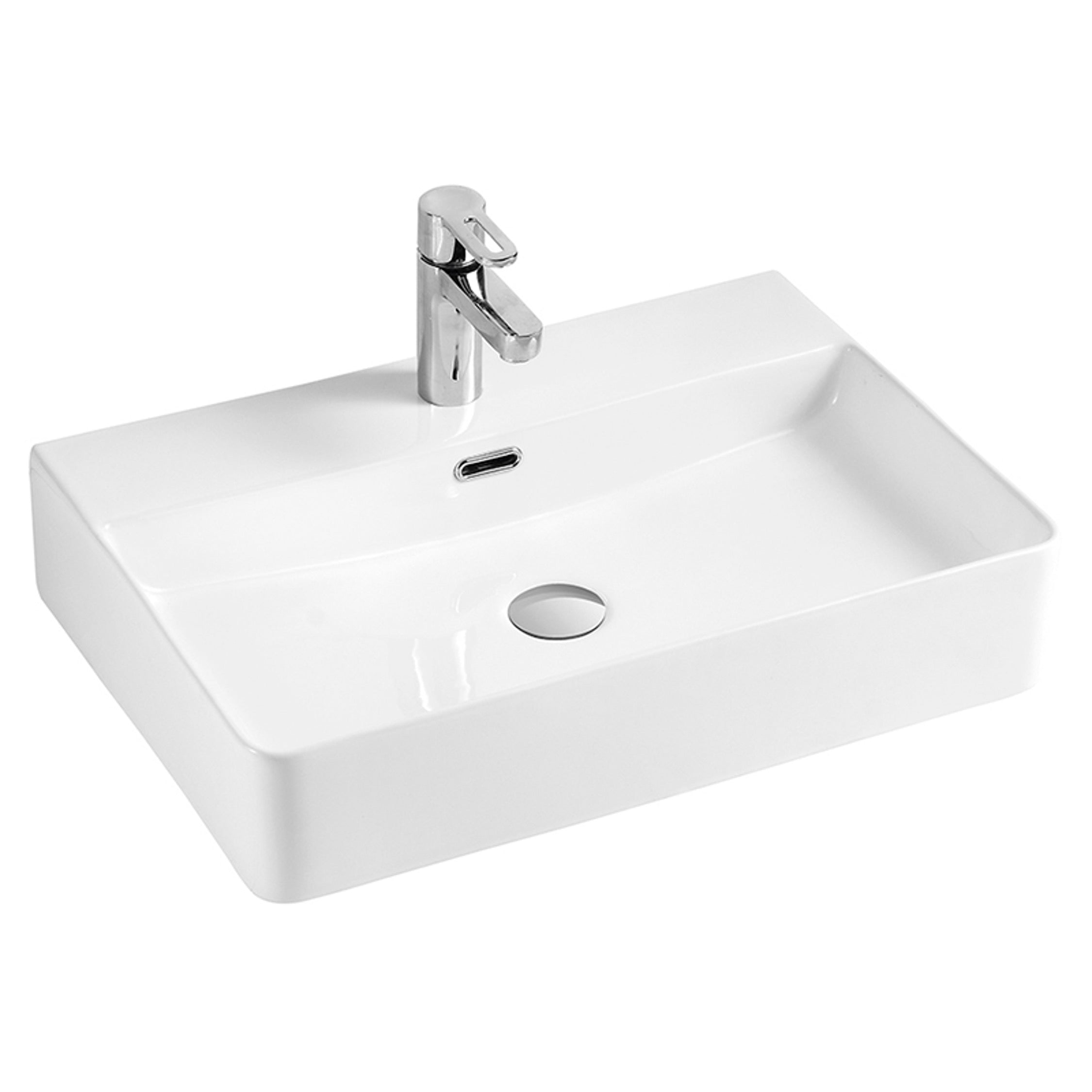 Lavabo de sobrecubierta con rebosadero Medidas 50x42x14.5 cm Mónaco