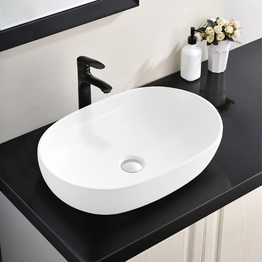 Lavabo de Sobrecubierta sin Rebosadero Medidas 59x41x14 cm Florencia