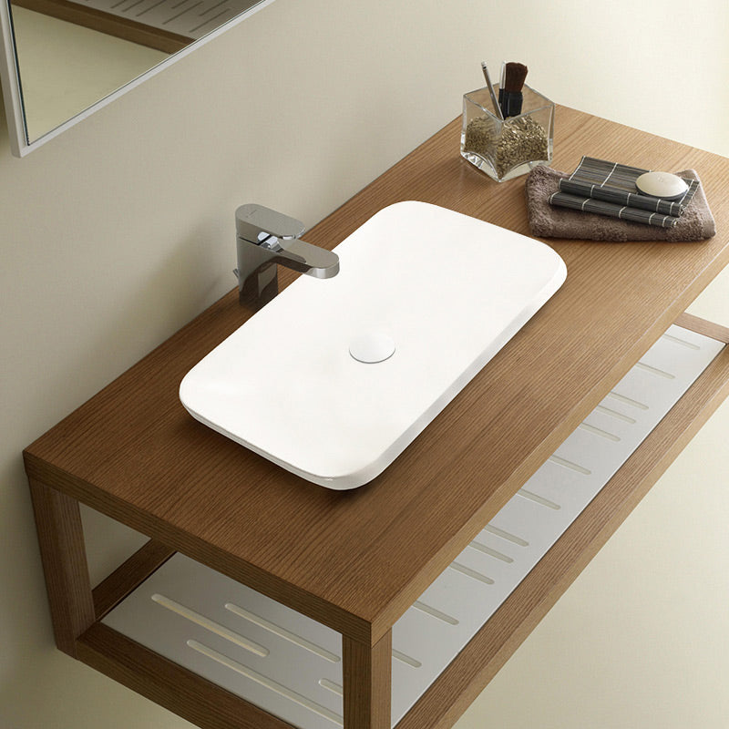 MILAN 610 Premium basin Lavabo de Semiempotre sin Rebosadero 61x38x14.5 cm LAV610380145B