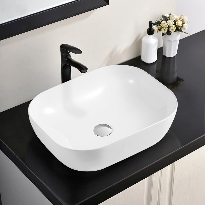 Lavabo de Sobreponer 50x39.5x14.5 cm cerámica blanco Australia
