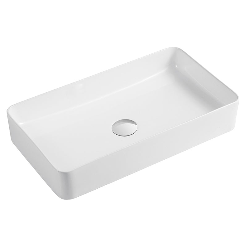Lavabo de Sobrecubierta sin Rebosadero SQUARE. Medidas 61x34.5x11 cm