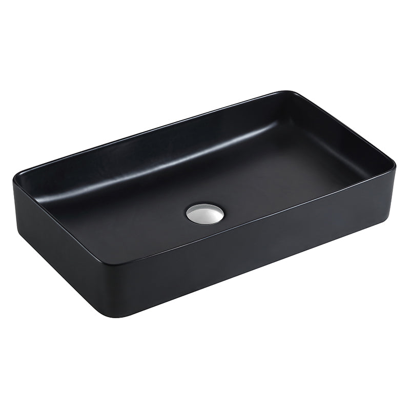 Lavabo de Sobreponer Negro Mate SQUARE 61x34.5x11 cm