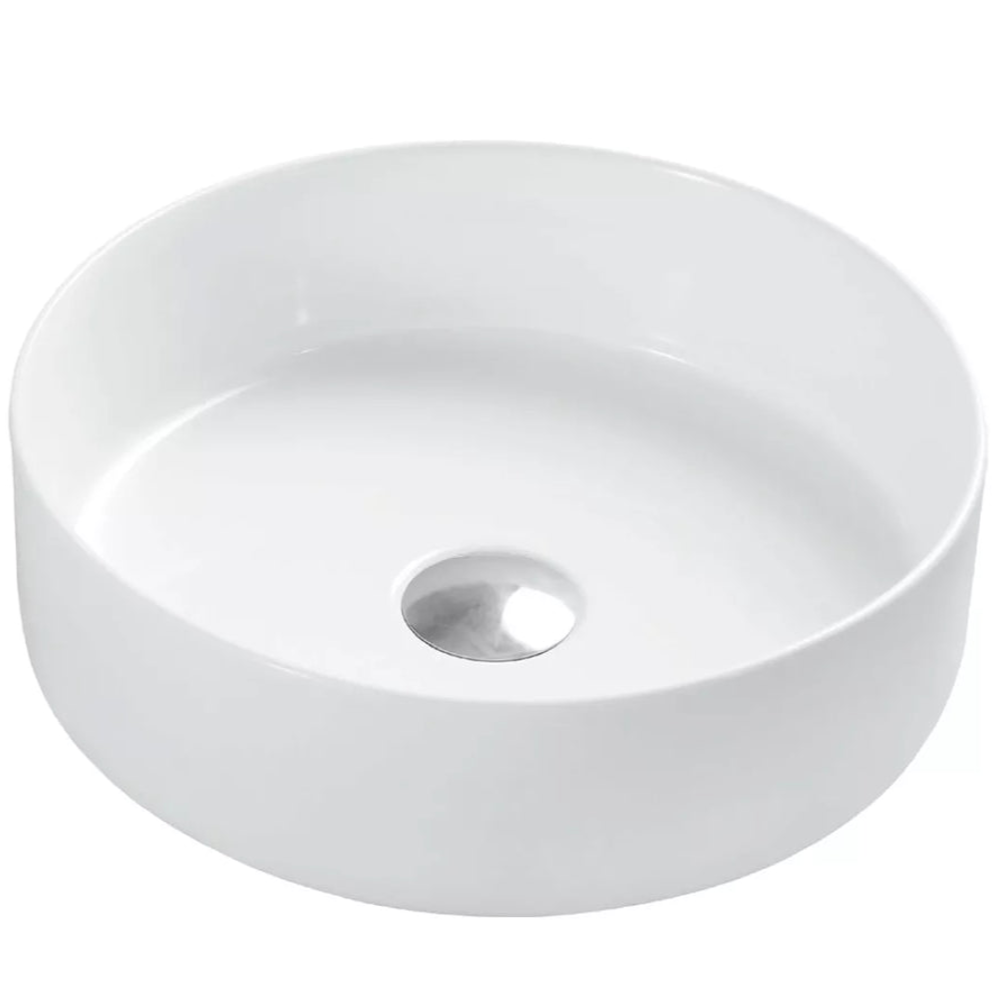 Lavabo Cerámico de Sobrecubierta sin Rebosadero Diámetro 35.5x12 cm