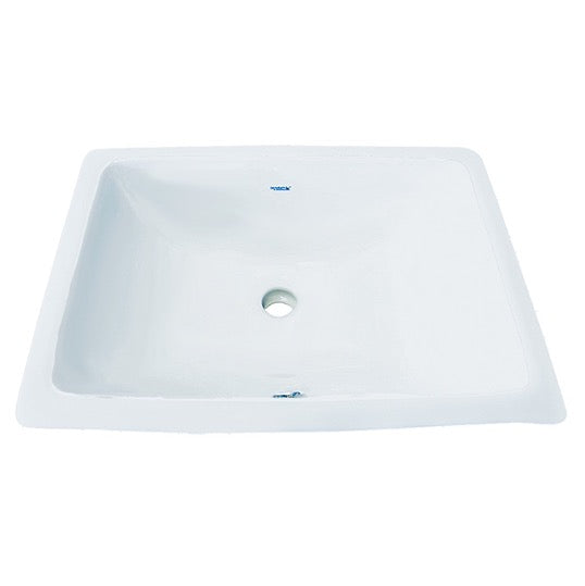 Lavabo Cerámico Rectangular de Bajo Cubierta con Rebosadero 55x37x19 cm