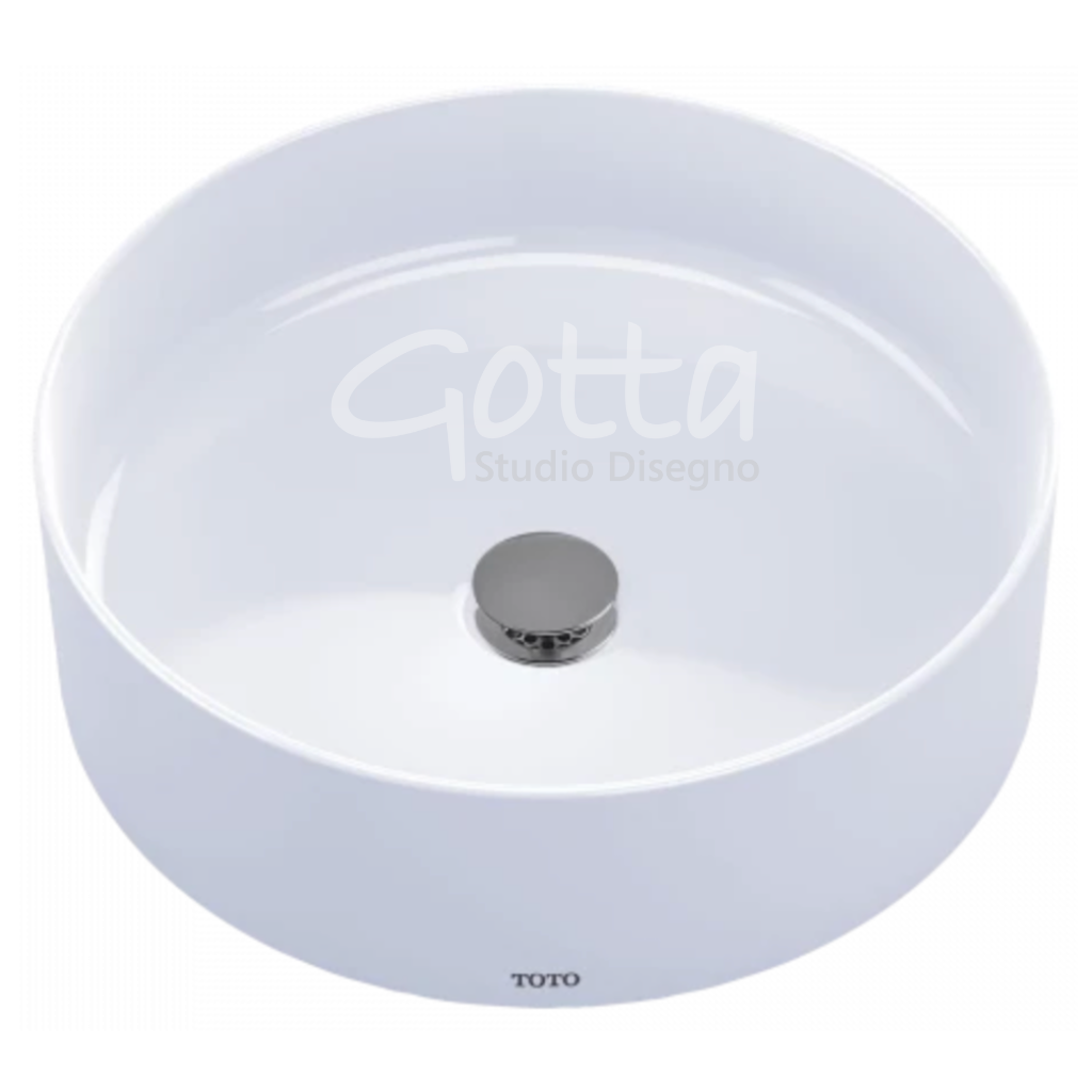 TOTO Arvina Lavabo de Sobrecubierta Fina Porcelana diámetro 42 cm TOTO LT573#01