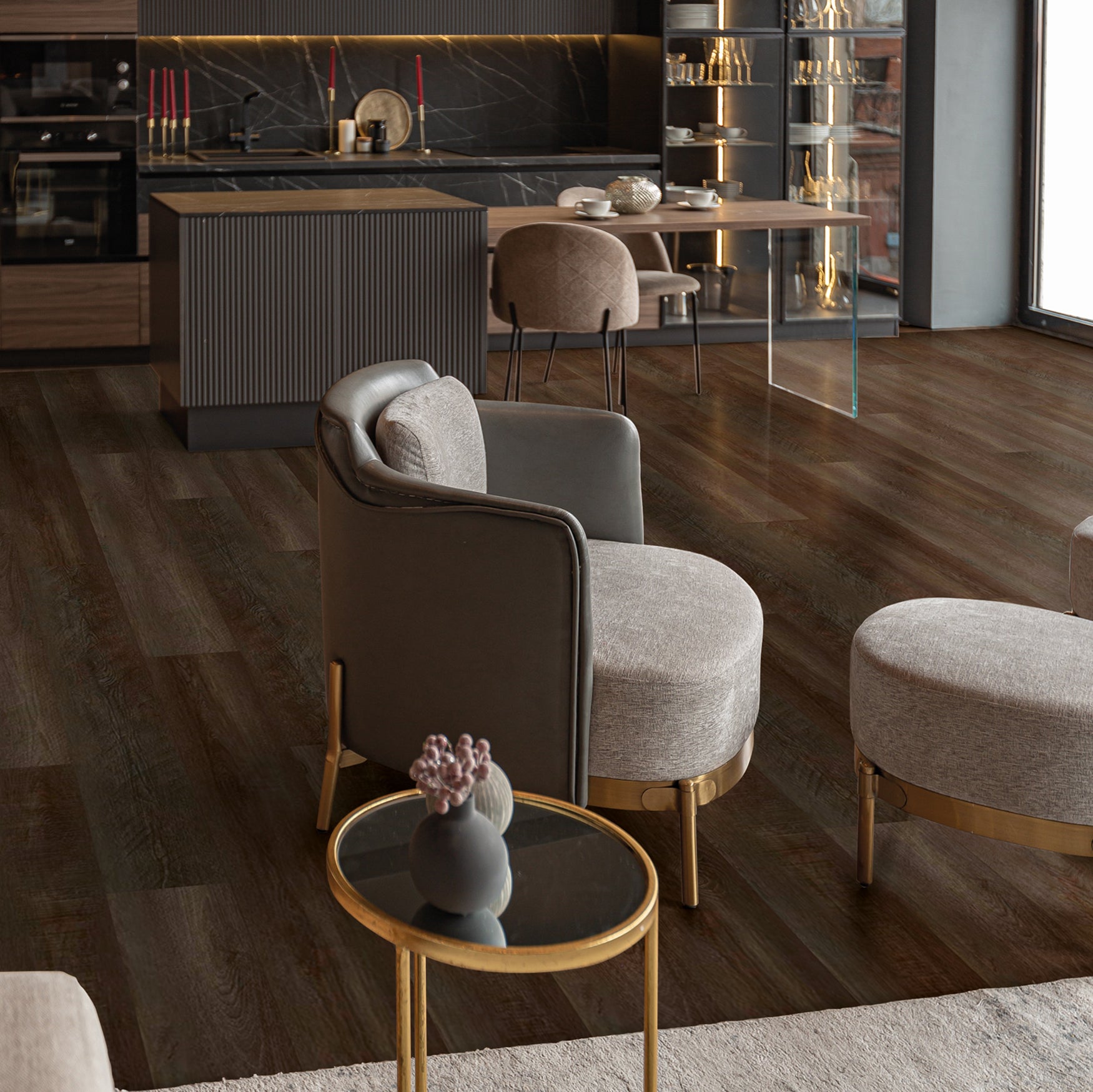 MARBELLA NOGAL DOLCE - Piso SPC 122x18.3x0.55 cm. Caja con 10 piezas / 2.24 m2