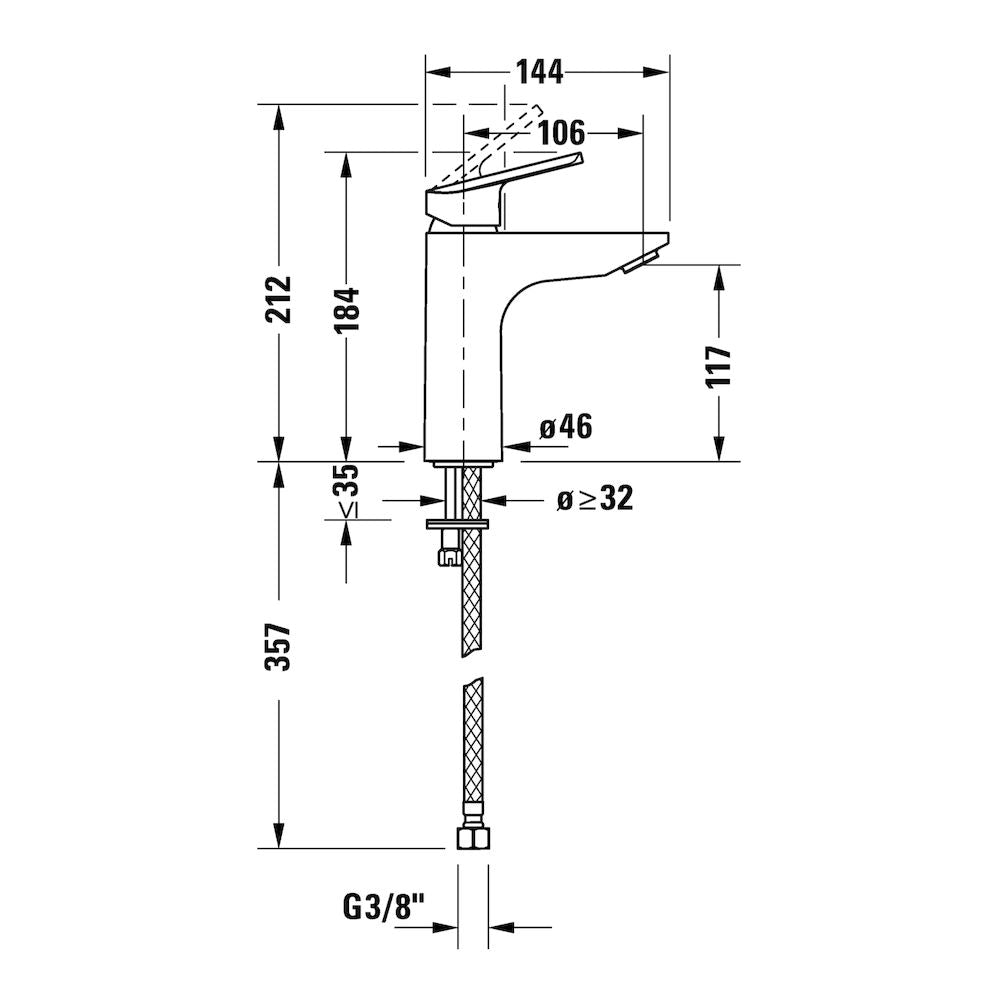 Monomando M FreshStart acabado Cromo Duravit N11021002010