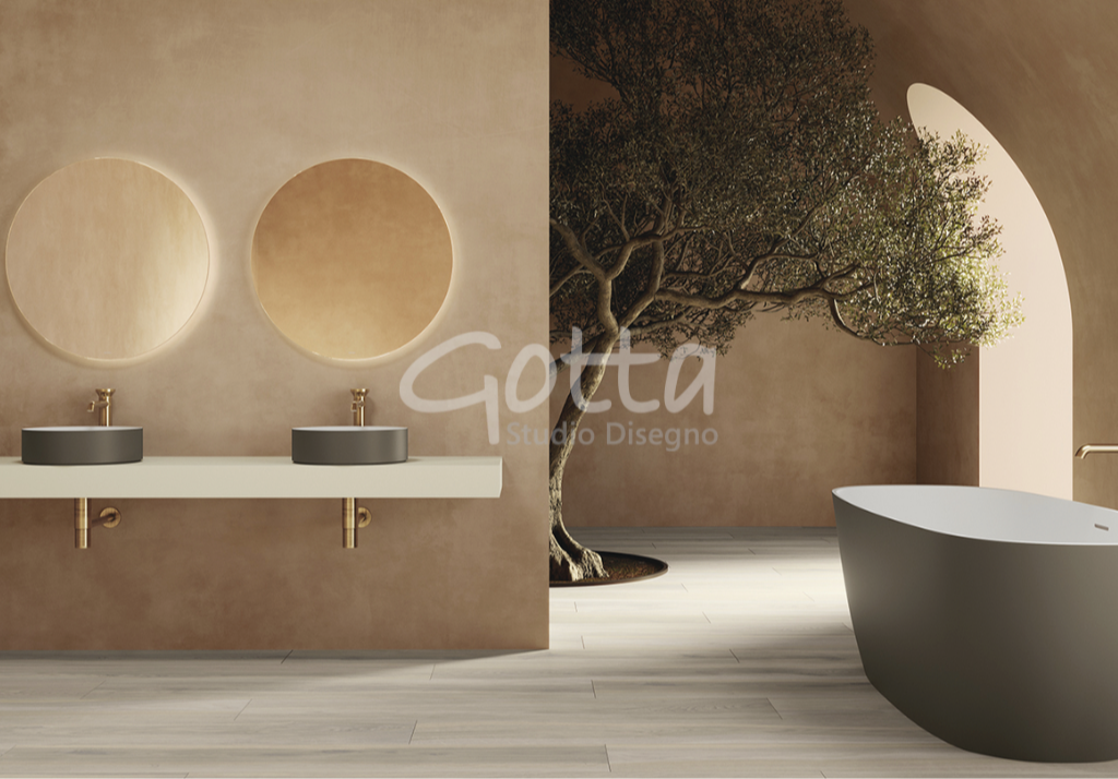 RIN PLATA - Lavabo de sobre encimera en Solid Sourface Diámetro 39x10.8 cm. Incluye Contra. Producto Español ¡DISPONIBLE PARA ENTREGA INMEDIATA!