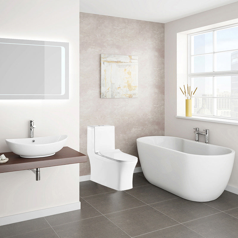 WC One Piece Polanco Asiento Cierre Lento descarga Power Flush