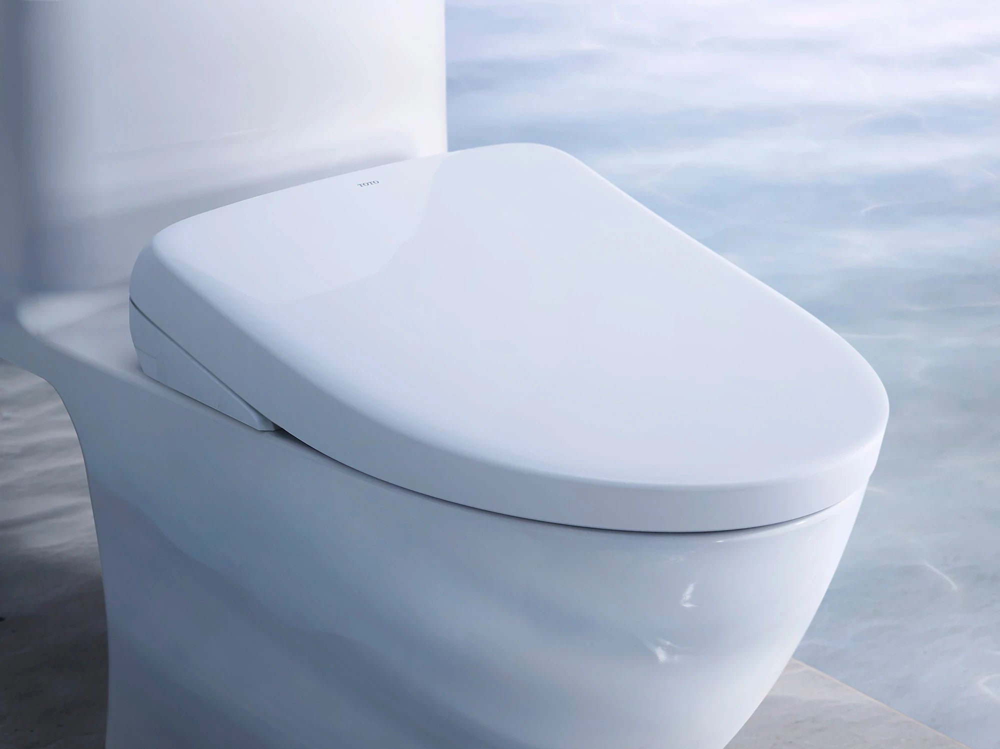 TOTO Washlet® S7A Contemporáneo Alargado - Asiento Electrónico para Inodoro con EWATER+® limpiador Premist, Asiento, Lavado y Secado tibio y configurable SW4736AT40#01