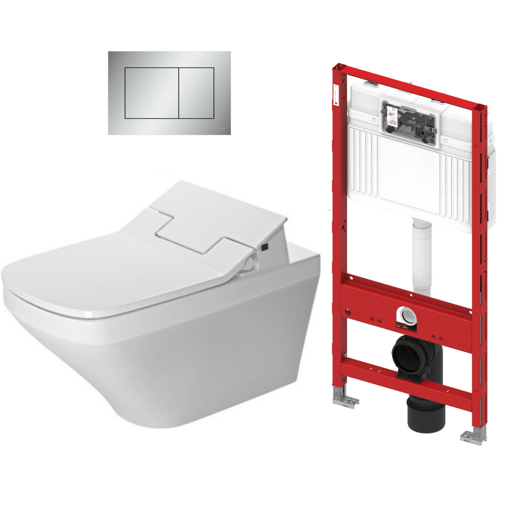 WC Suspendido DuraStyle + SensoWash® Slim + Tanque Duravit SWS 253759610200