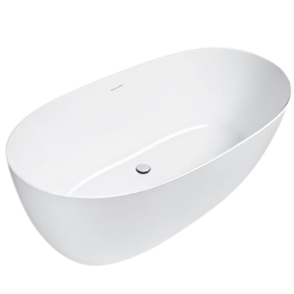 Tina freestanding ovalada acrílico 310 lt. color Blanco Mate 170x80x58 cm