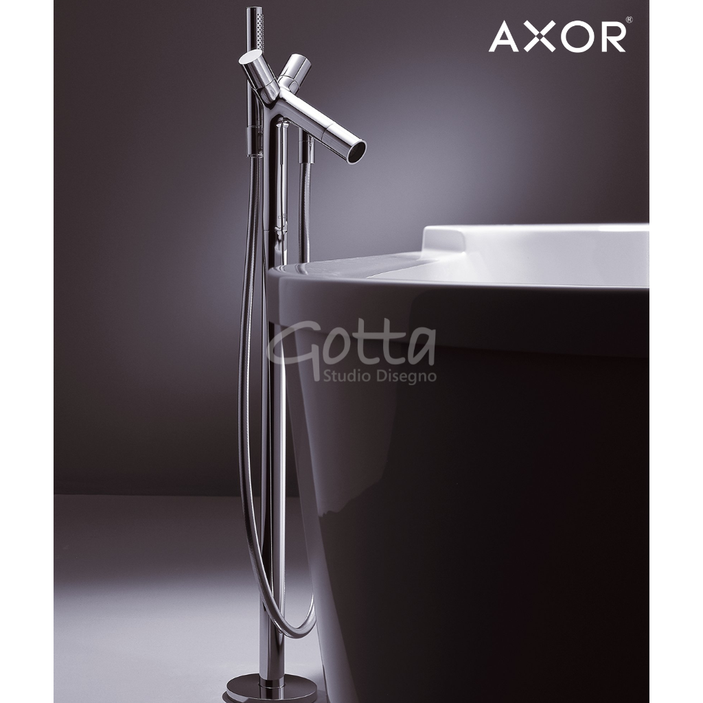Axor Starck Mezclador Bimando de Pedestal Freestanding para Tina Cromo AXOR 10458000 ¡DISPONIBLE PARA ENTREGA INMEDIATA!