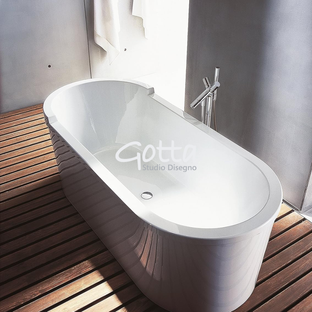 Axor Starck Mezclador Bimando de Pedestal Freestanding para Tina Cromo AXOR 10458000 ¡DISPONIBLE PARA ENTREGA INMEDIATA!