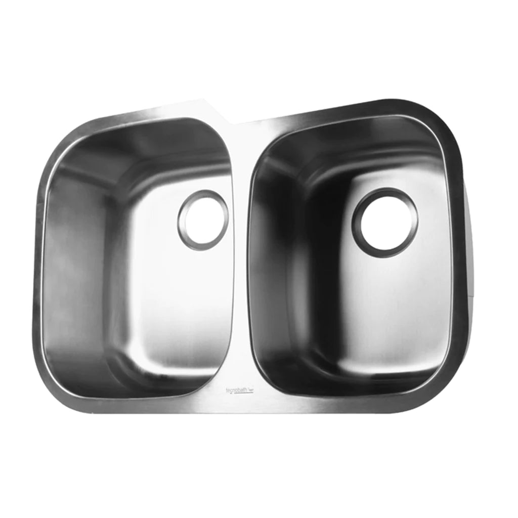 Tarja para Cocina Doble de Submontar acero inoxidable 80x52x28 cm