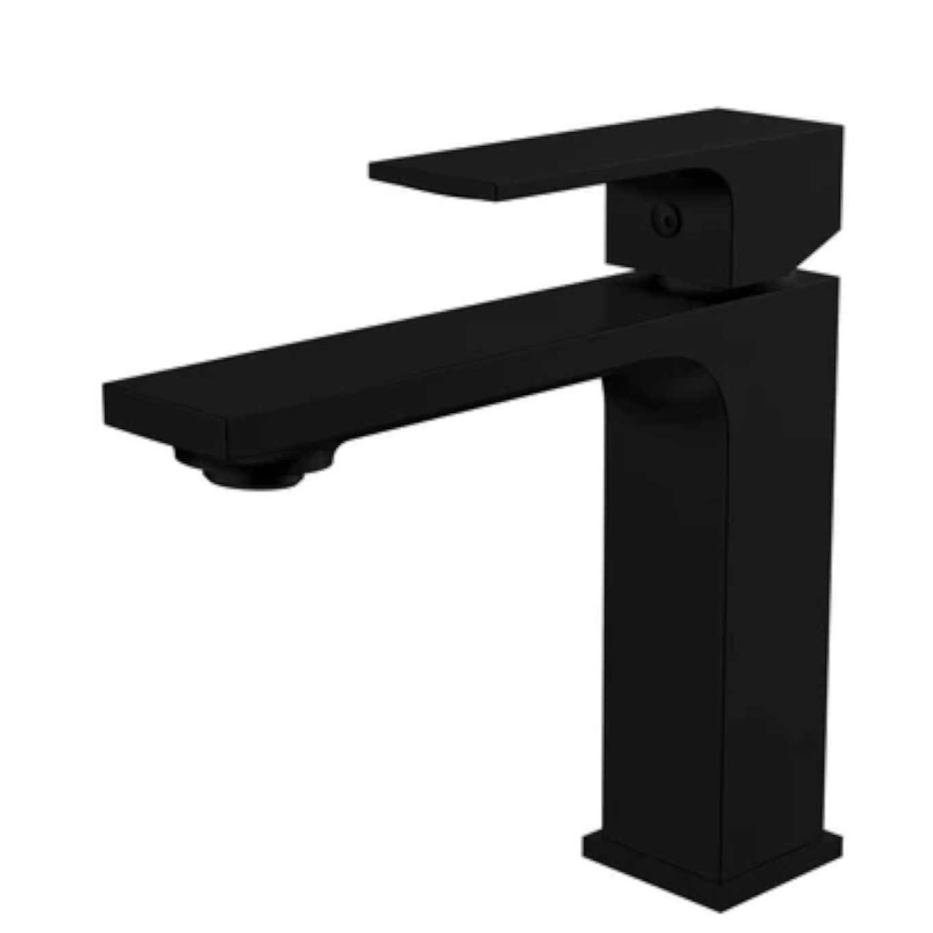 Monomando Corto para Lavabo Negro Mate Row Tecnobath TB41.011NEGRO