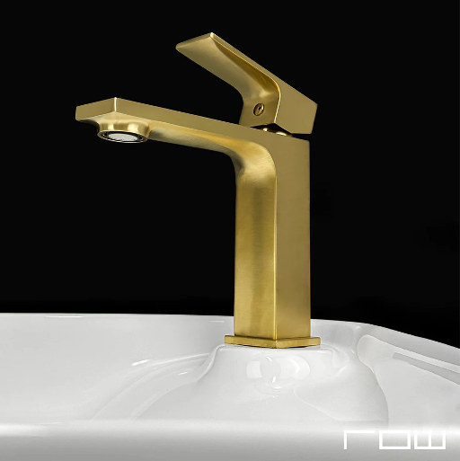 Monomando Corto para Lavabo Oro Cepillado Row TB43.011BG