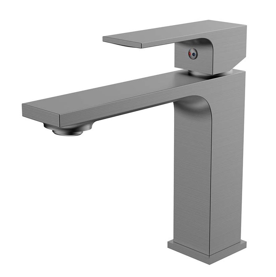 Monomando Corto para Lavabo Gun Metal Row TB42.011GM