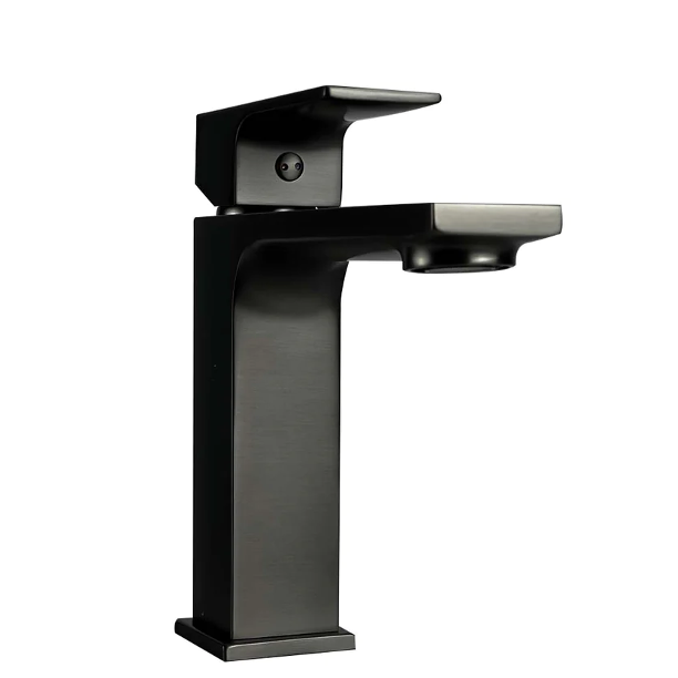 Monomando Corto para Lavabo Gun Metal Row TB42.011GM