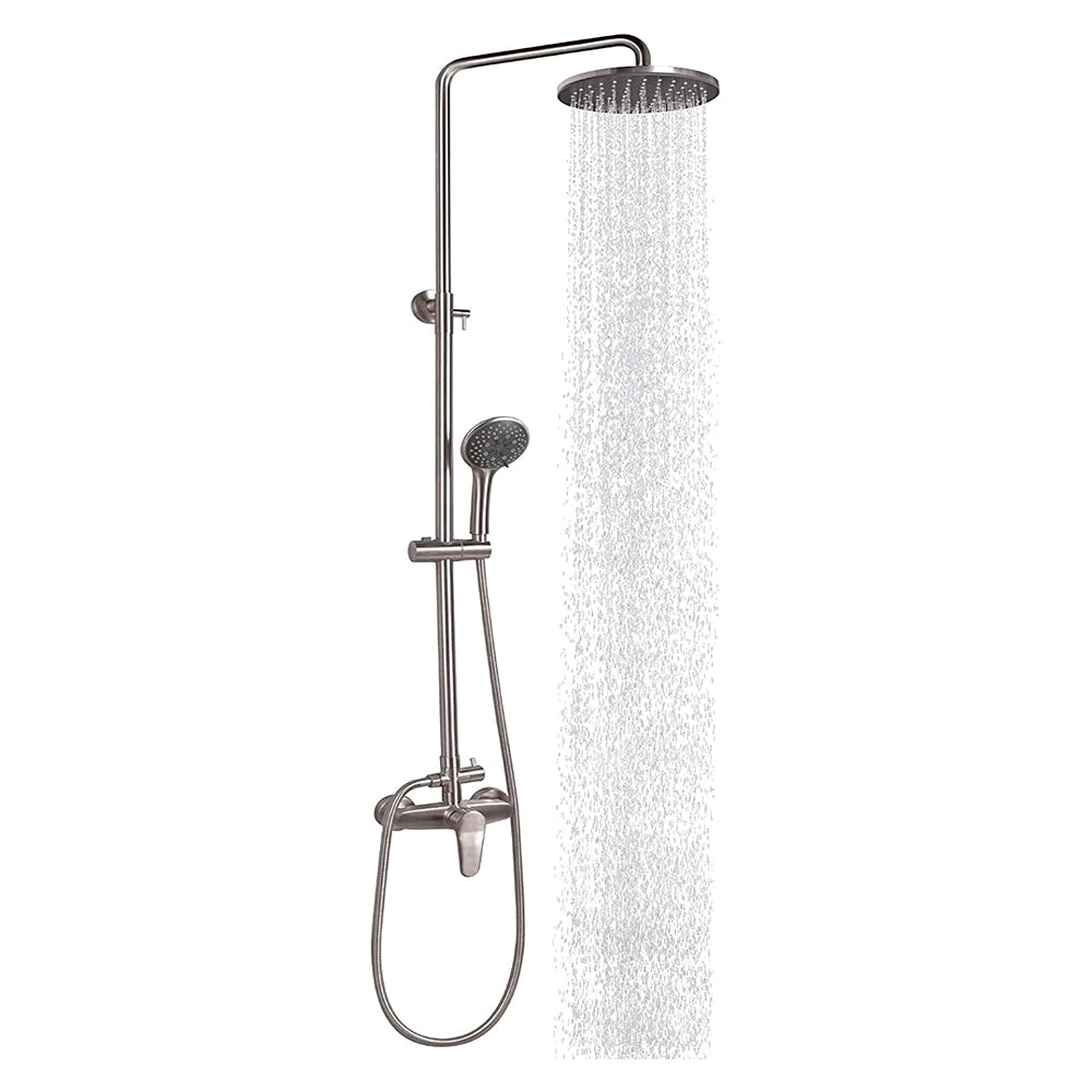 Regadera de Columna con ducha de mano Cromo Tecnobath