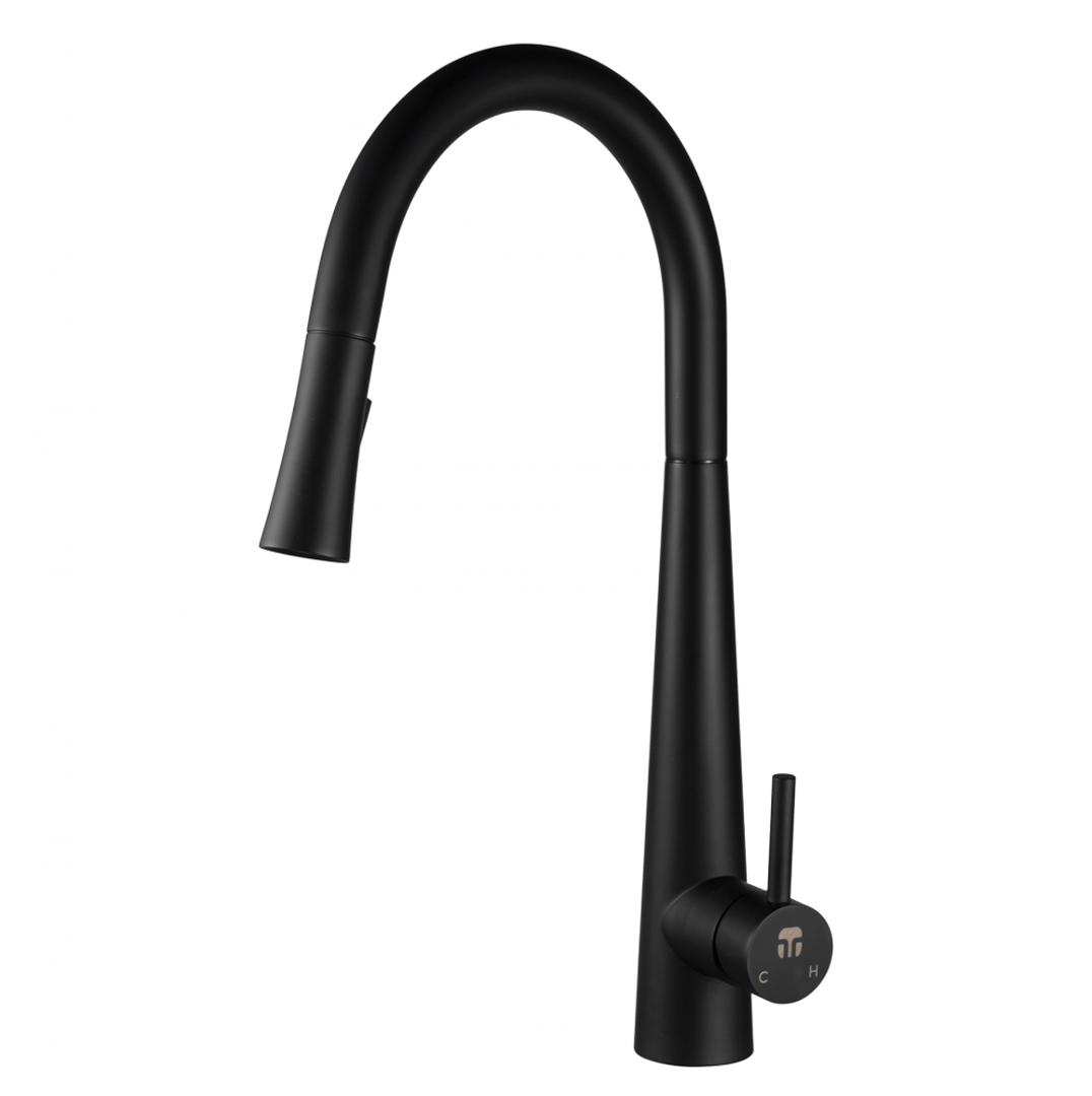 Monomando de Cocina Extraíble Negro Mate Tecnolam TEC149NEGRO